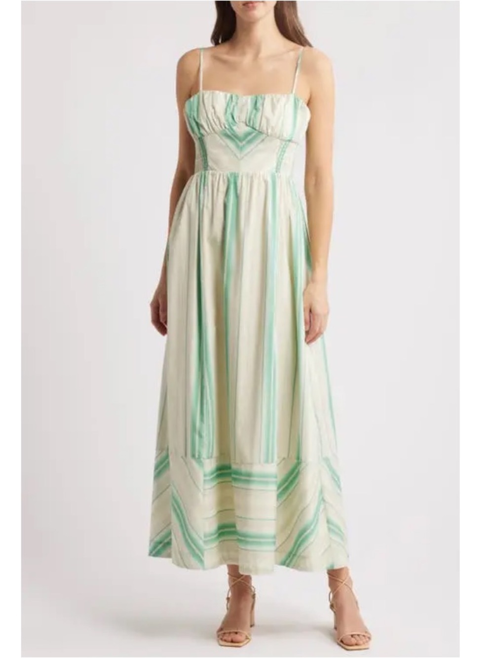 NWT DU PARADIS Anthurium Midi/Maxi Sundress Size Small Stripes